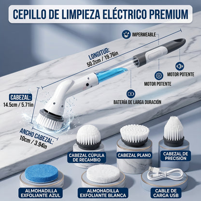 Cepillo Eléctrico de Limpieza - Limpieza Profunda - Elimina suciedad difícil en menos tiempo