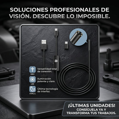 Cámara Endoscópica - Inspección Profunda - Ve Donde Tus Ojos No Llegan en Segundos