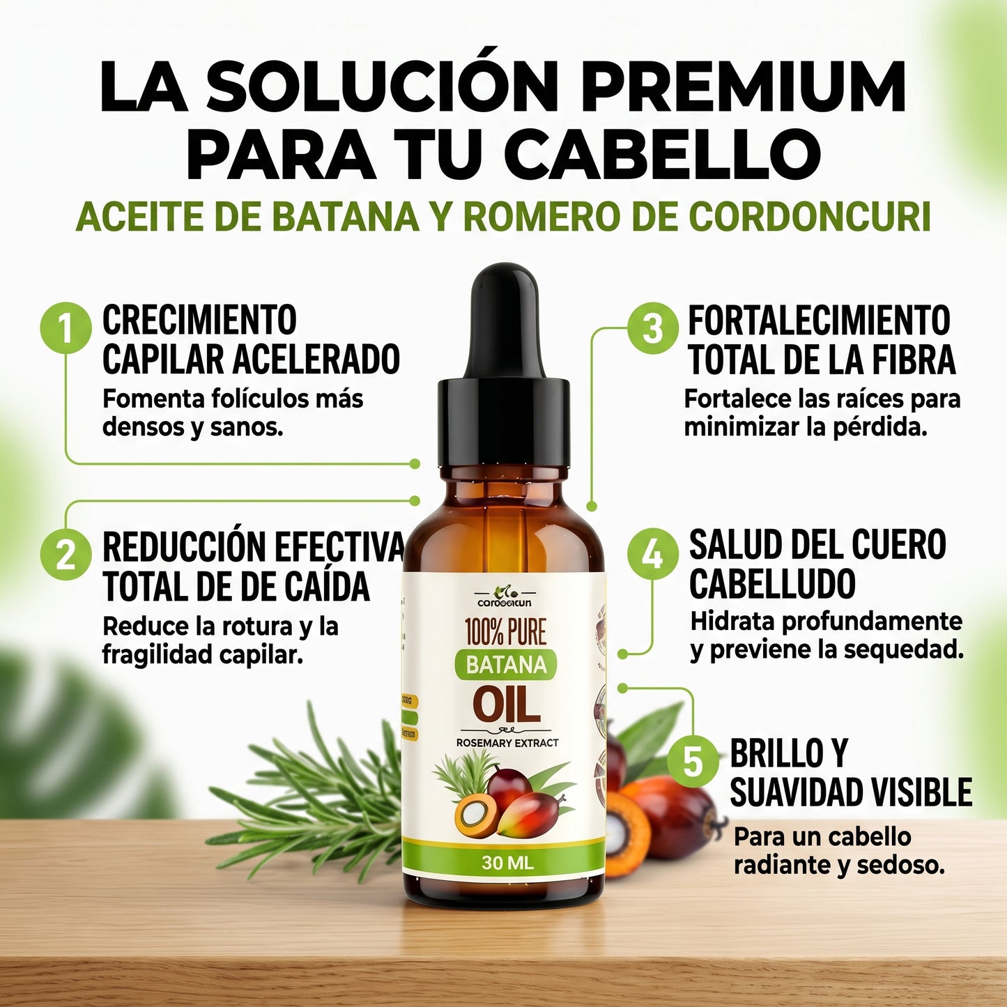 Cepillo Capilar Luz Roja - Terapia de Luz y Aceite - Cabello Más Fuerte y Brillante Desde la Raíz