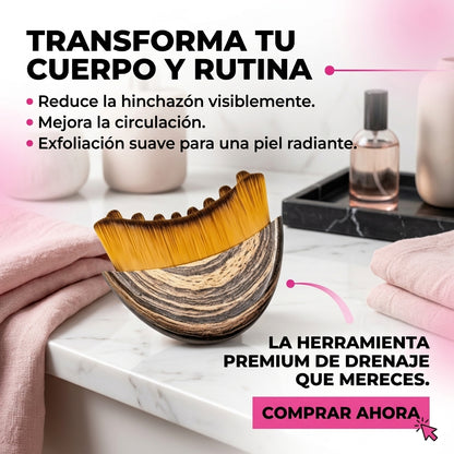 Cepillo Drenaje Linfático - Drenaje Facial - Ayuda a Definir Mandíbula y Desinflamar Naturalmente