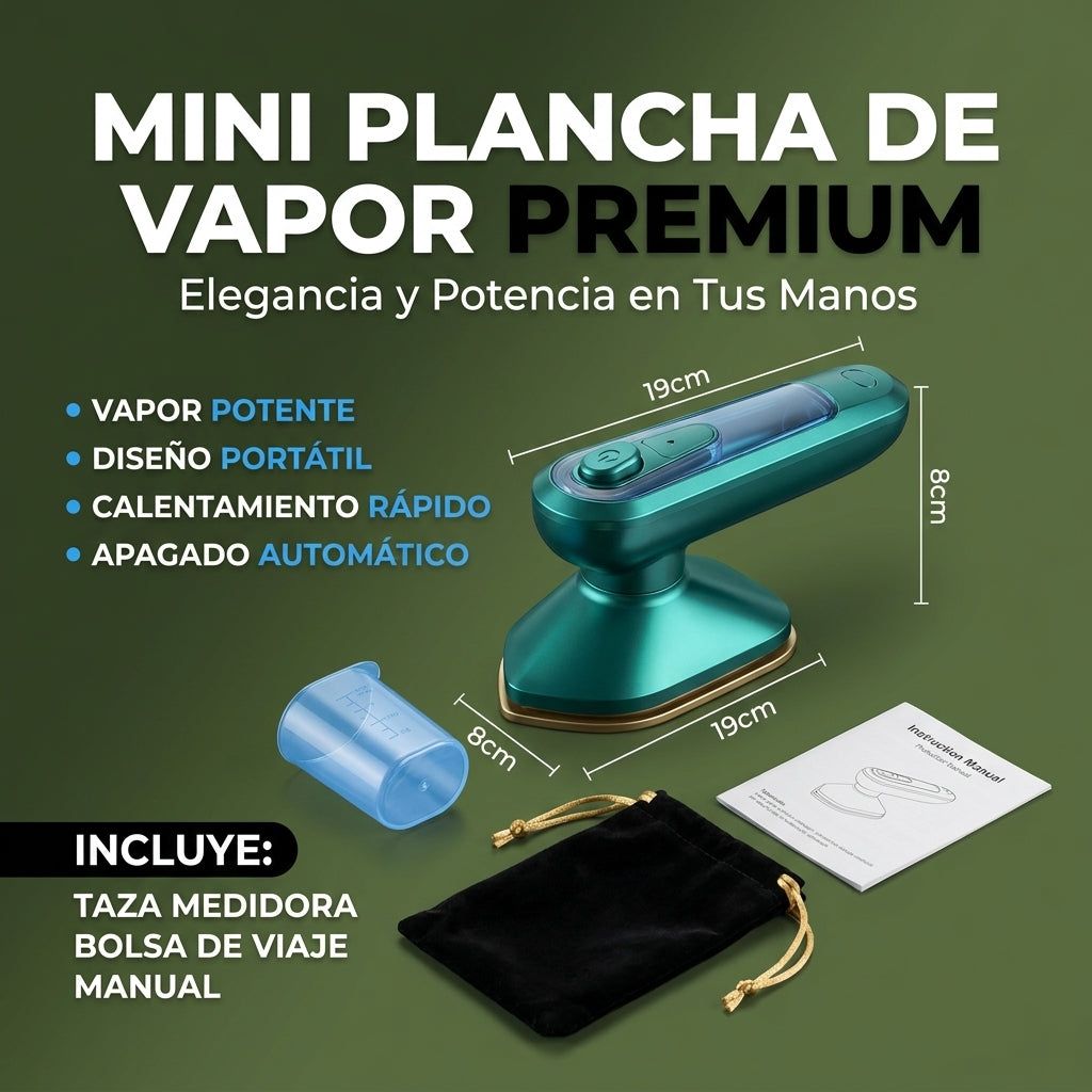 MINI PLANCHA A VAPOR - Retoques Rápidos - Mantén Tu Ropa Impecable Donde Estés