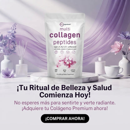 Multi Collagen Peptides - Colágeno en Polvo - Complementa tu Rutina de Piel, Cabello y Uñas