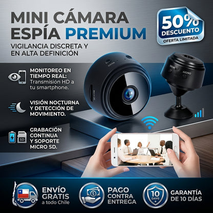 MINI CAMARA ESPIA PREMIUM - Revisa tus espacios propios en vivo desde tu celular