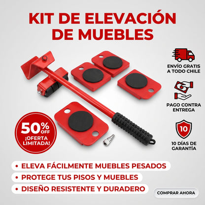 KIT LEVANTA MUEBLE - Mueve sofás, camas y electrodomésticos fácilmente