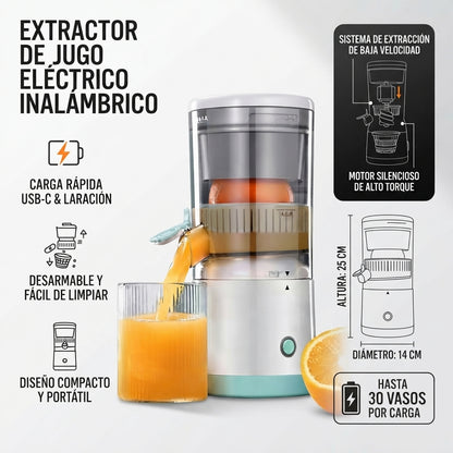 EXPRIMIDOR ELECTRICO DE JUGO INALAMBRICO - Disfruta Jugo Fresco Donde Quieras