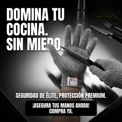 PAR GUANTES ANTICORTE - Reduce la exposición de tus manos a objetos filosos