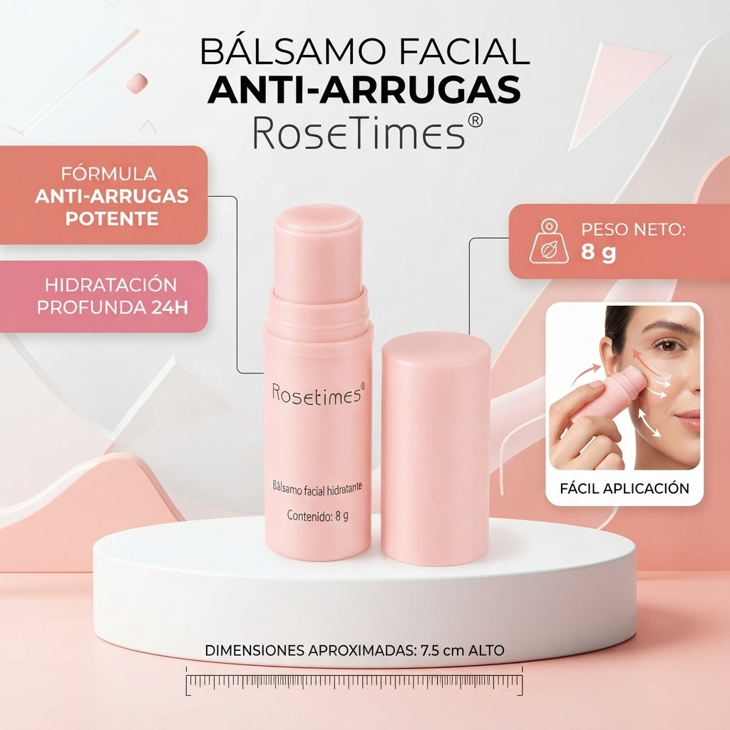Bálsamo Facial Rosetimes - Suaviza Líneas de expresión - Una Piel Más Lisa, Hidratada y Luminosa