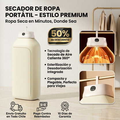 SECADORA PLEGABLE ELÉCTRICA - Ten tu ropa lista sin depender del clima