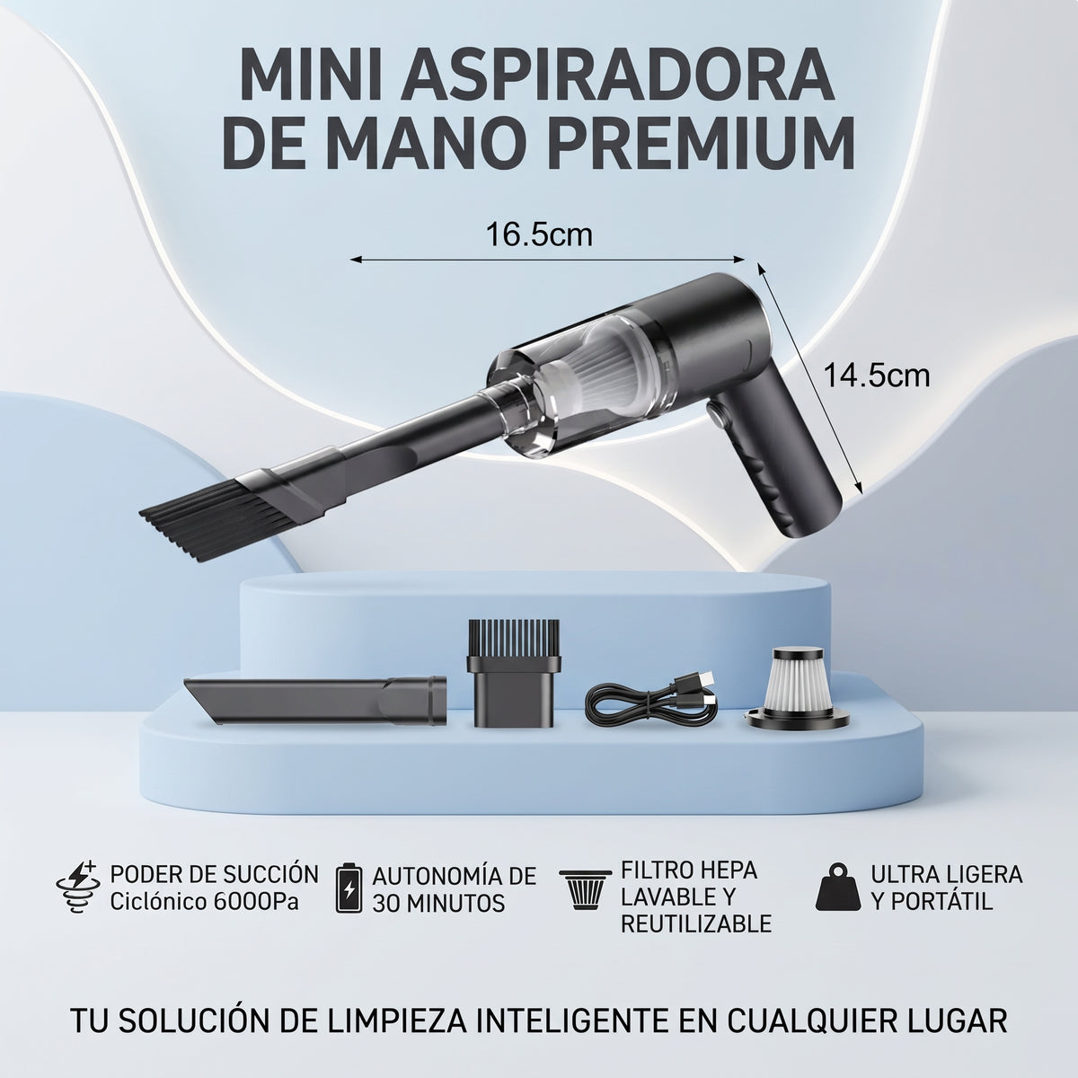MINI ASPIRADORA - Limpia Rincones Difíciles En Minutos