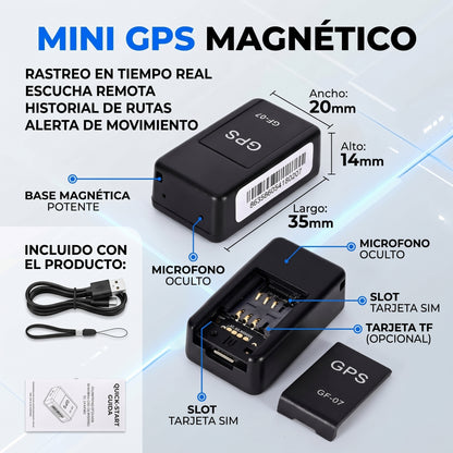 Mini GPS Magnético - Localización y alertas - Ubicación en tiempo real