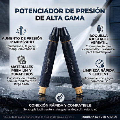 POTENCIADOR DE PRESION - Manguera de Presión - Limpieza práctica con un solo equipo