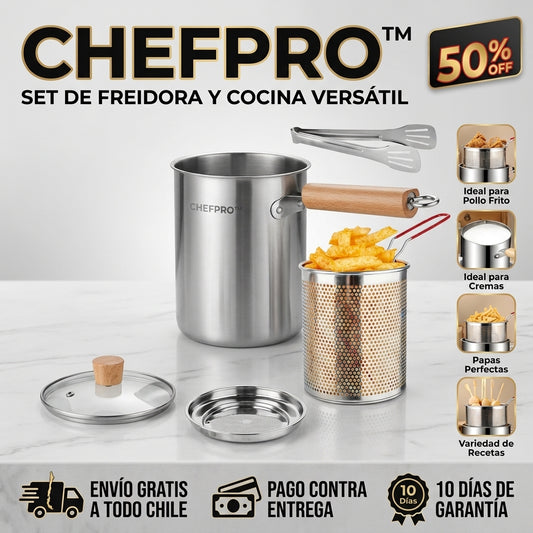 OLLA FREIDORA DE ACERO INOXIDABLE - Ahorra aceite y simplifica tus preparaciones