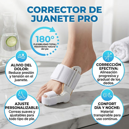 Corrector de Juanete Pro - Soporte Regulable -  Reduce la presión y mejora tu comodidad diaria