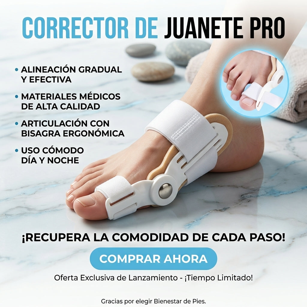 Corrector de Juanete Pro - Soporte Regulable -  Reduce la presión y mejora tu comodidad diaria