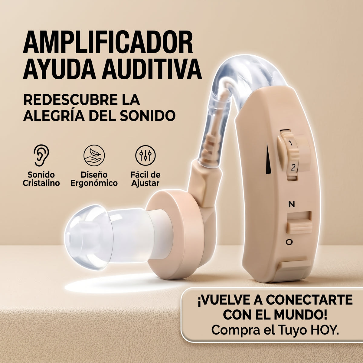 AMPLIFICADOR AYUDA AUDITIVA - Escucha con Mayor Intensidad - Escucha con Mayor Claridad
