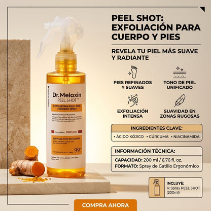 Dr. Melaxin Peel Shot - Renueva Tu Piel - Recupera una Piel Más Suave sin Complicaciones