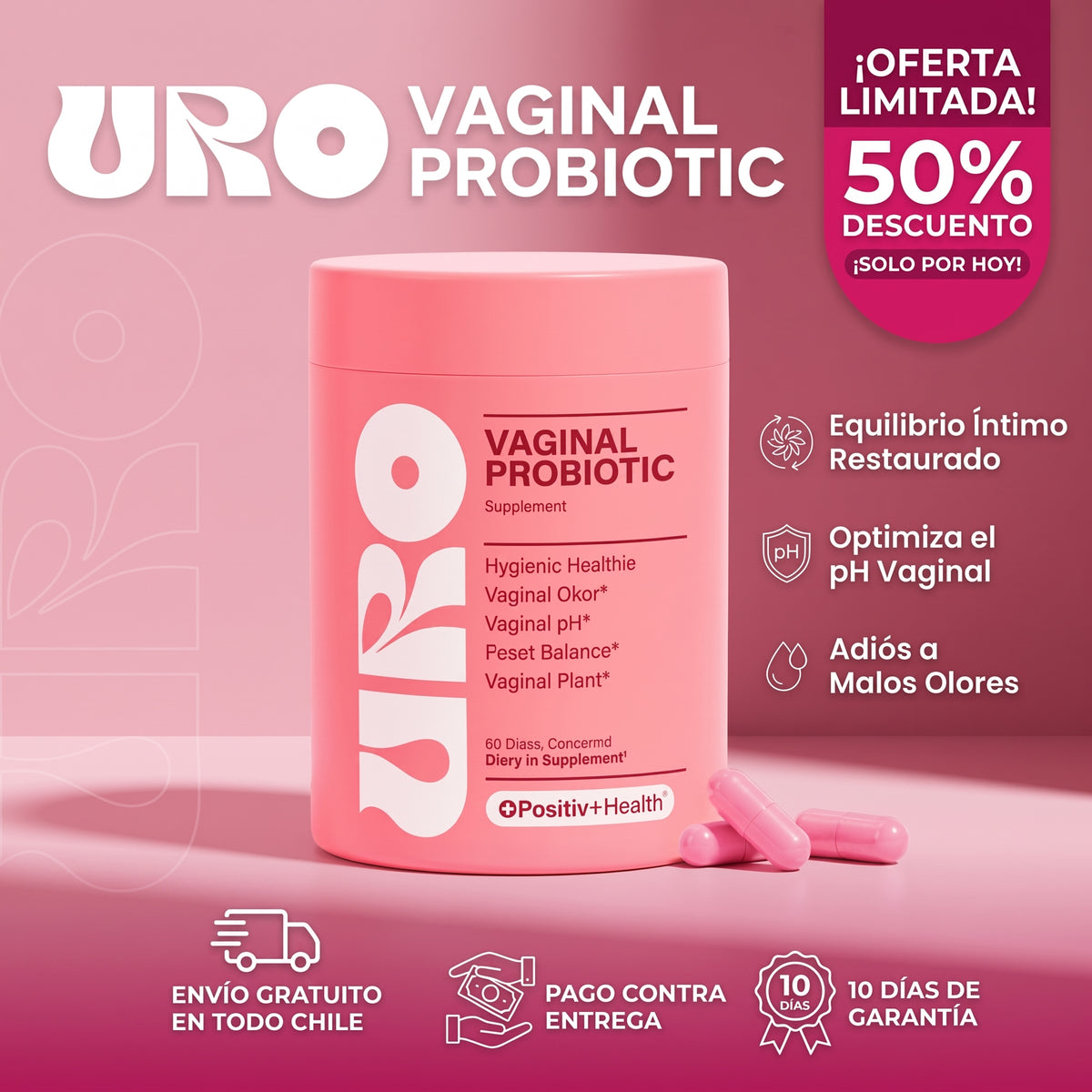 URO VAGINAL PROBIOTICO - Equilibrio de Flora Vaginal - Apoya tu bienestar íntimo cada día