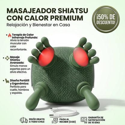 Masajeador Shiatsu con Calor -Convierte tus minutos de descanso en una rutina de relajación
