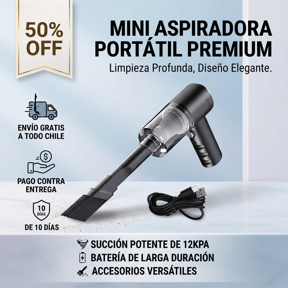 MINI ASPIRADORA - Limpia Rincones Difíciles En Minutos
