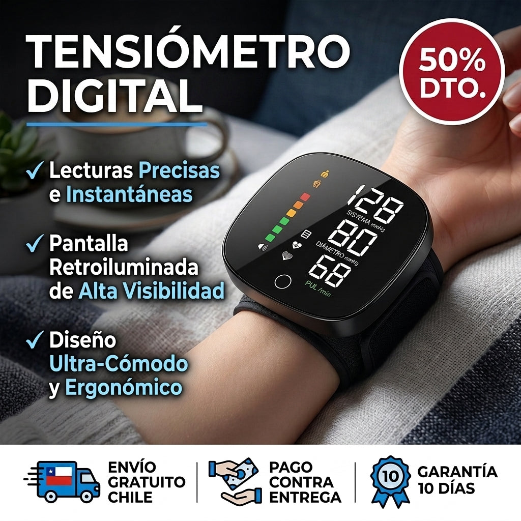 TENSIOMETRO DIGITAL - Mide tu Presión en Casa - Lleva un Registro Fácil de tus Mediciones