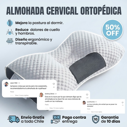 Orthopedic Sleep™ Almohada Ortopédica - Despídete de tus molestias musculares en una noche