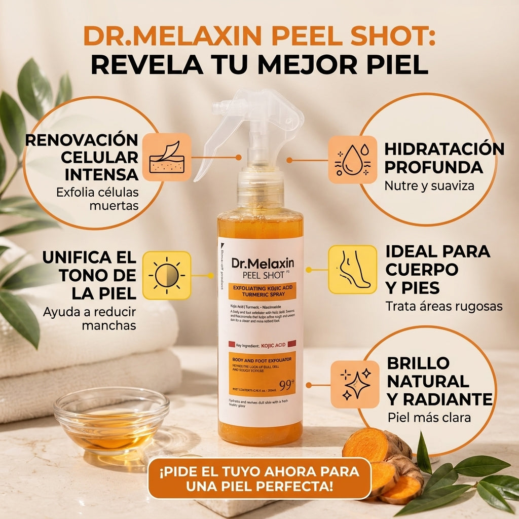 Dr. Melaxin Peel Shot - Renueva Tu Piel - Recupera una Piel Más Suave sin Complicaciones