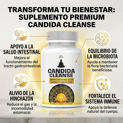 Candida Cleanse 60 Cápsulas – Limpieza Intestinal – Equilibrio Natural en 30 Días