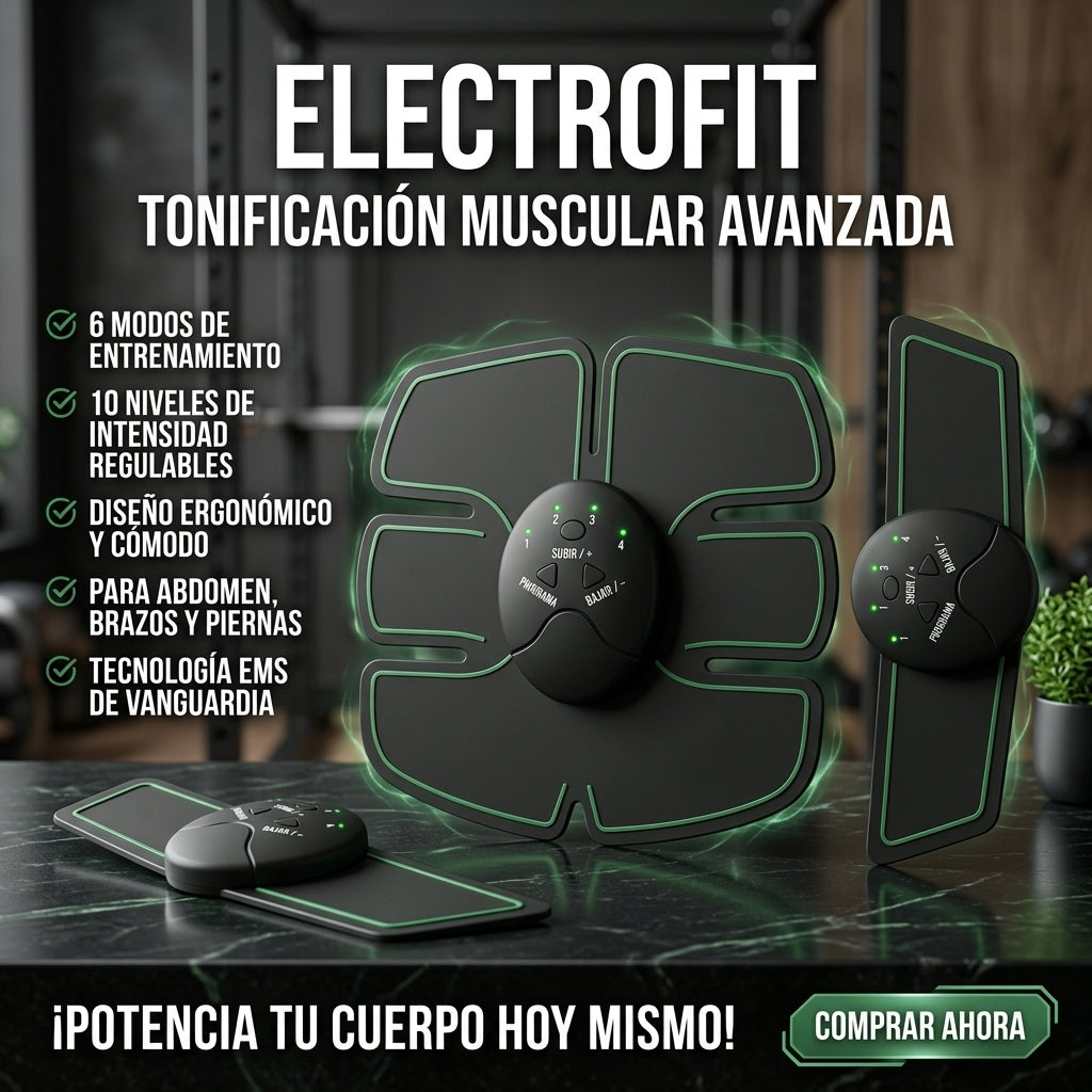 ElectroFit Pro - Activador Muscular - Complementa tu rutina diaria en solo 12 minutos