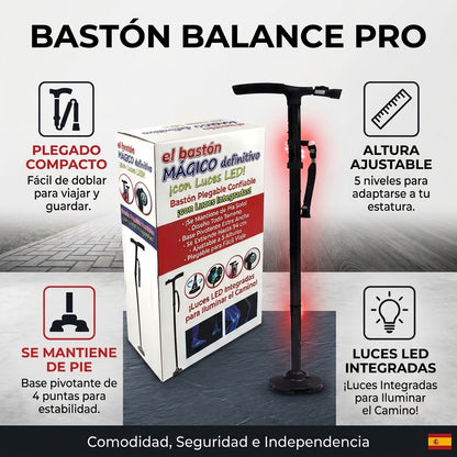 Bastón Balance Pro - Soporte Seguro - Recupera la confianza para caminar cada día