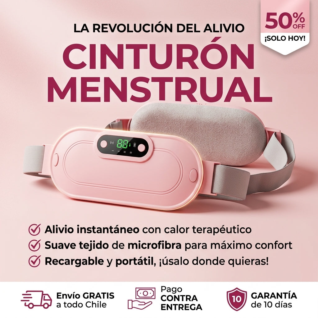 Cinturón Menstrual - Alivio con Calor y Masaje - Recupera Tu Bienestar Cada Mes