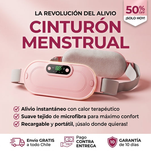 Cinturón Menstrual - Alivio con Calor y Masaje - Recupera Tu Bienestar Cada Mes