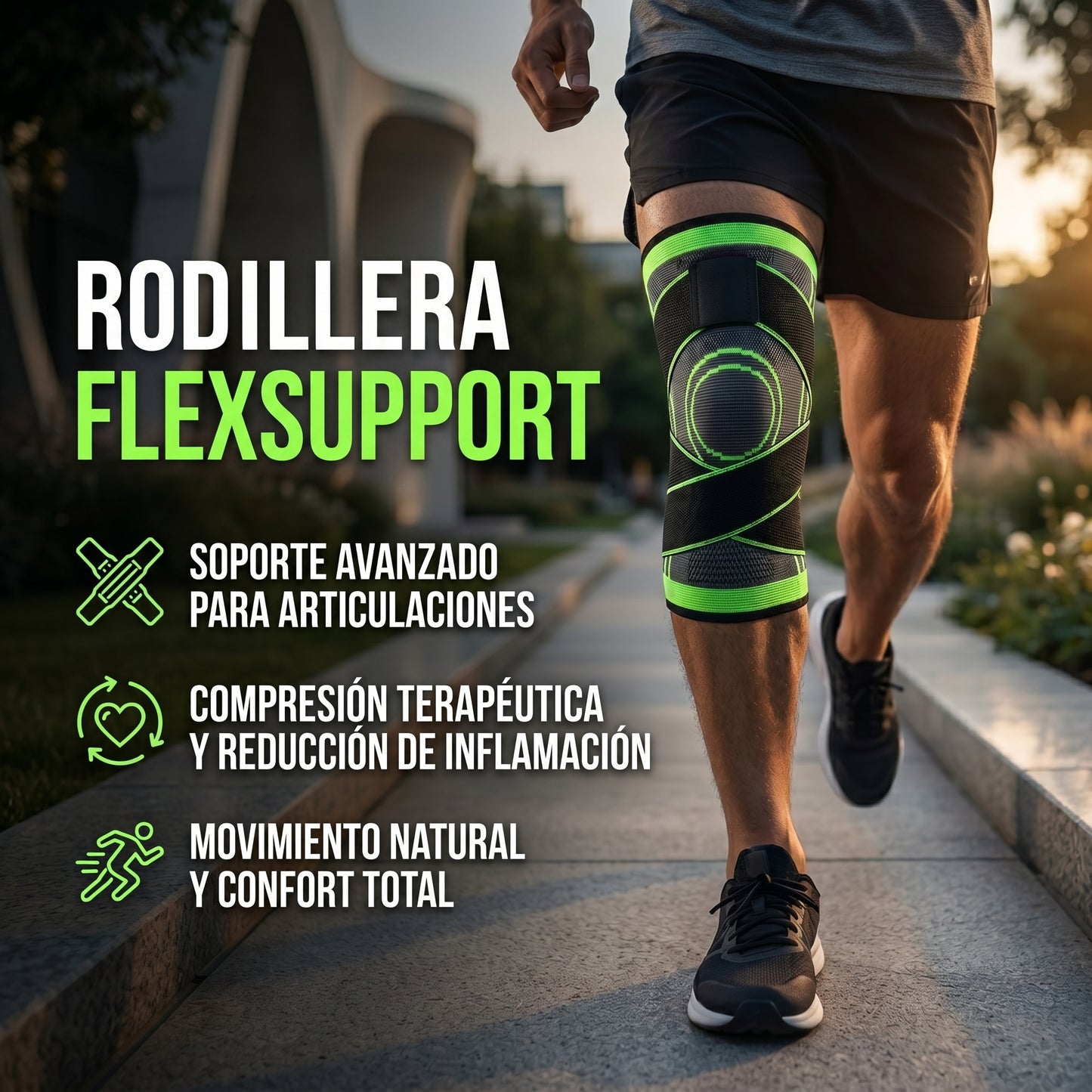 RODILLERA FLEXSUPPORT - Protección Articular - Recupera Estabilidad y Movimiento Todos los Días