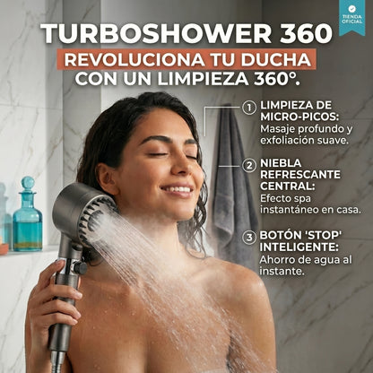 TurboShower 360 - Purifica y Potencia el Agua - Recupera el Placer de Ducharte