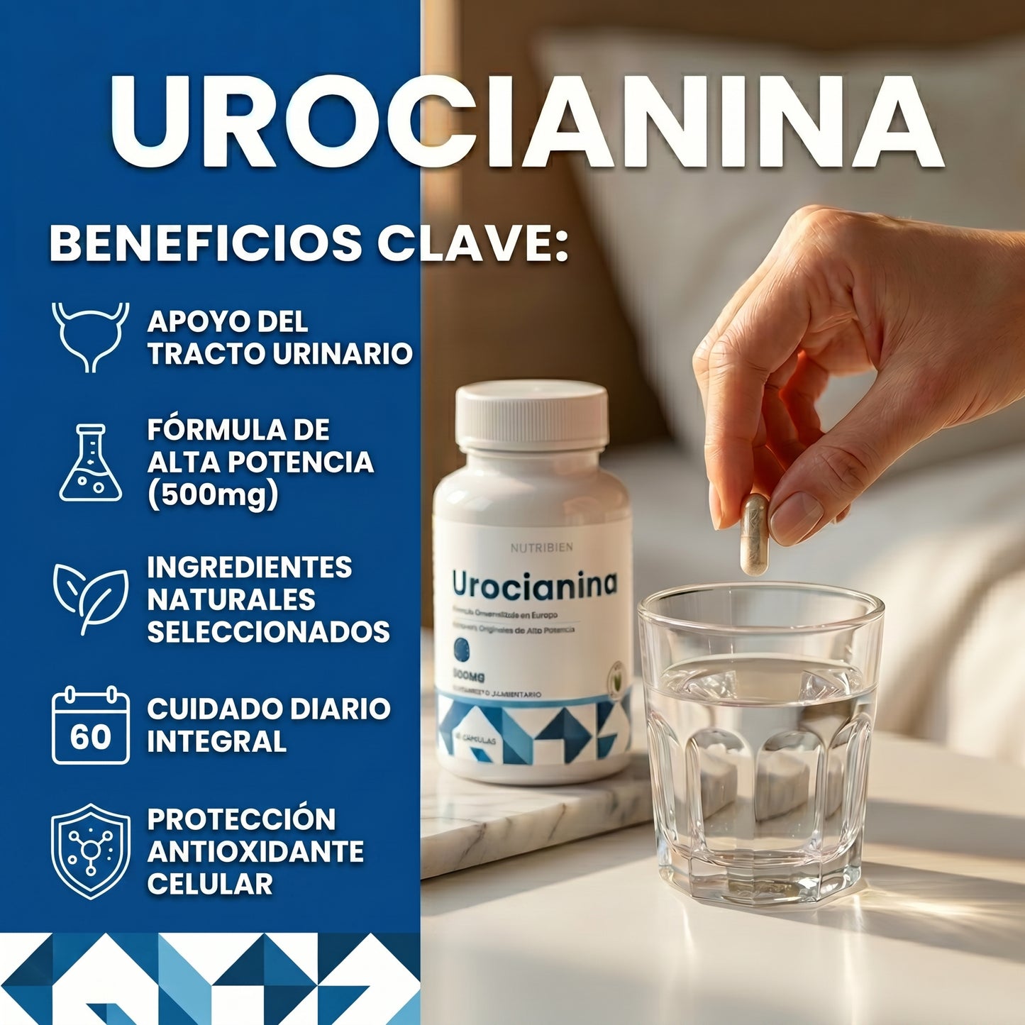 UROCIANINA - Cuidado Prostático Diario - Descansa mejor y recupera tu energía