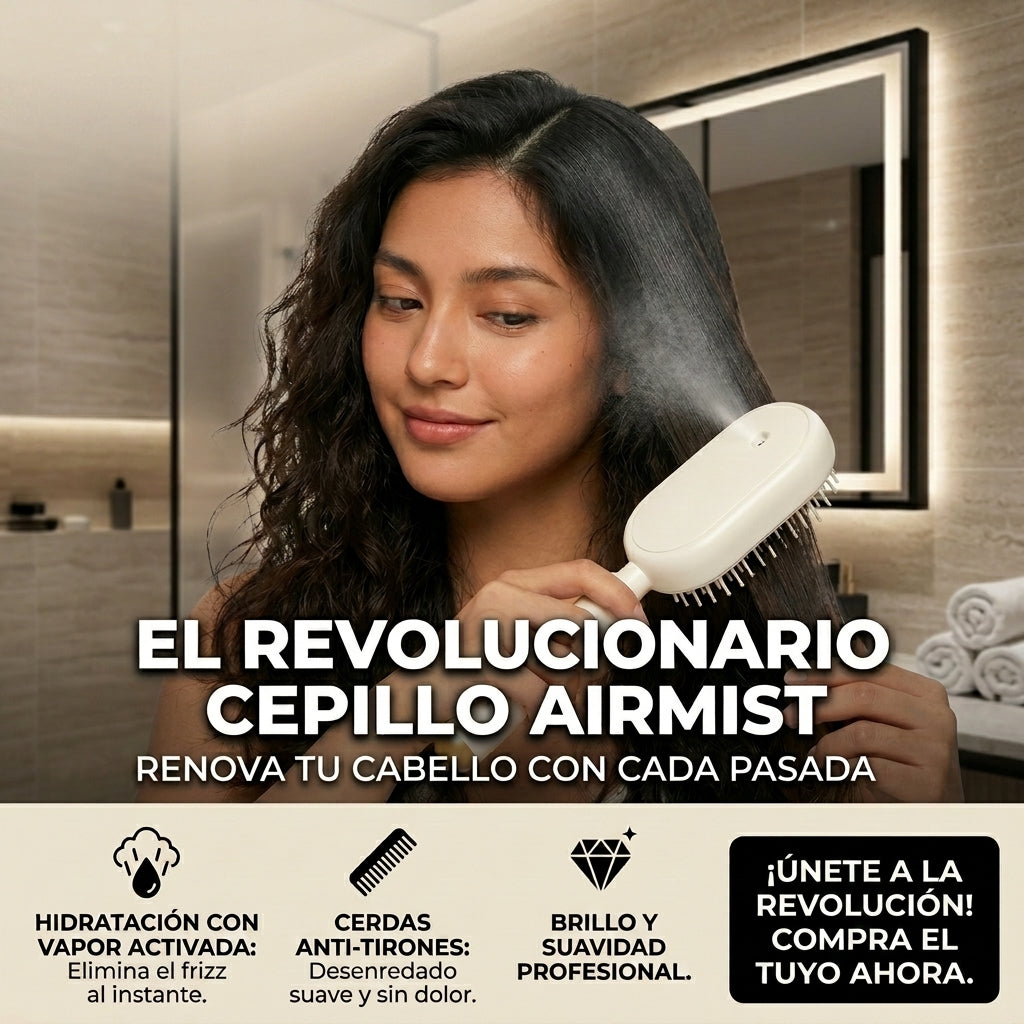 AirMist Brush - Desenreda Sin Tirones - Cabello más suave desde el primer uso