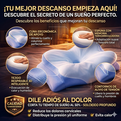 Almohada Ergonómica - Soporte Cervical Inteligente - Despierta Sin Dolor