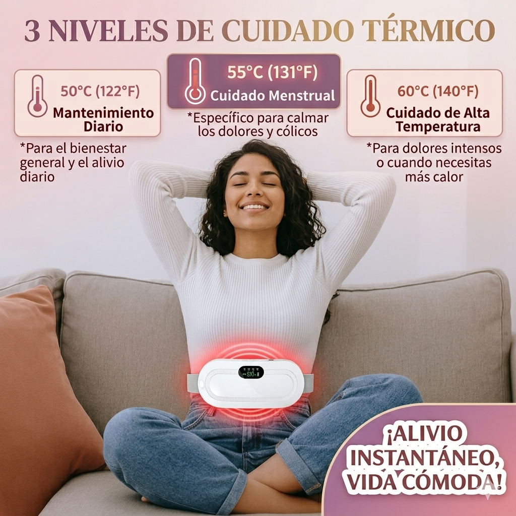 Cinturón Térmico Menstrual - Alivio Menstrual - Controla el dolor en minutos