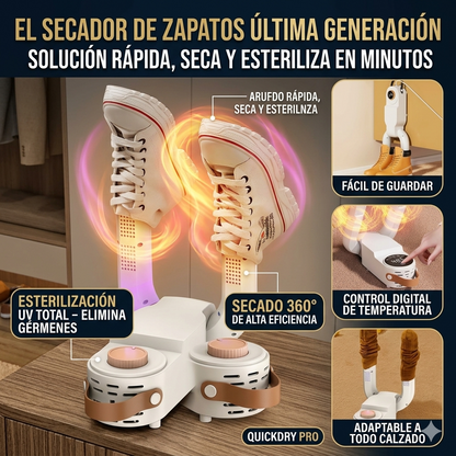 Secador de Zapatos - Elimina Humedad y Bacterias Fácilmente