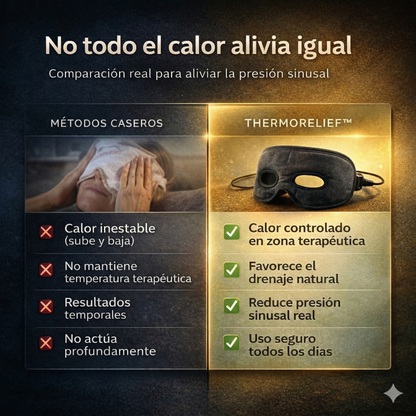 Máscara Sinusal Térmica - Alivia la Congestión - Reduce la Presión Facial en 15 Minutos