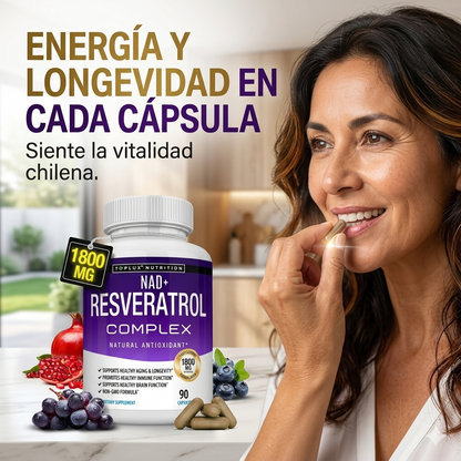 NAD+ Resveratrol Complex - Energía Celular y Juventud Natural