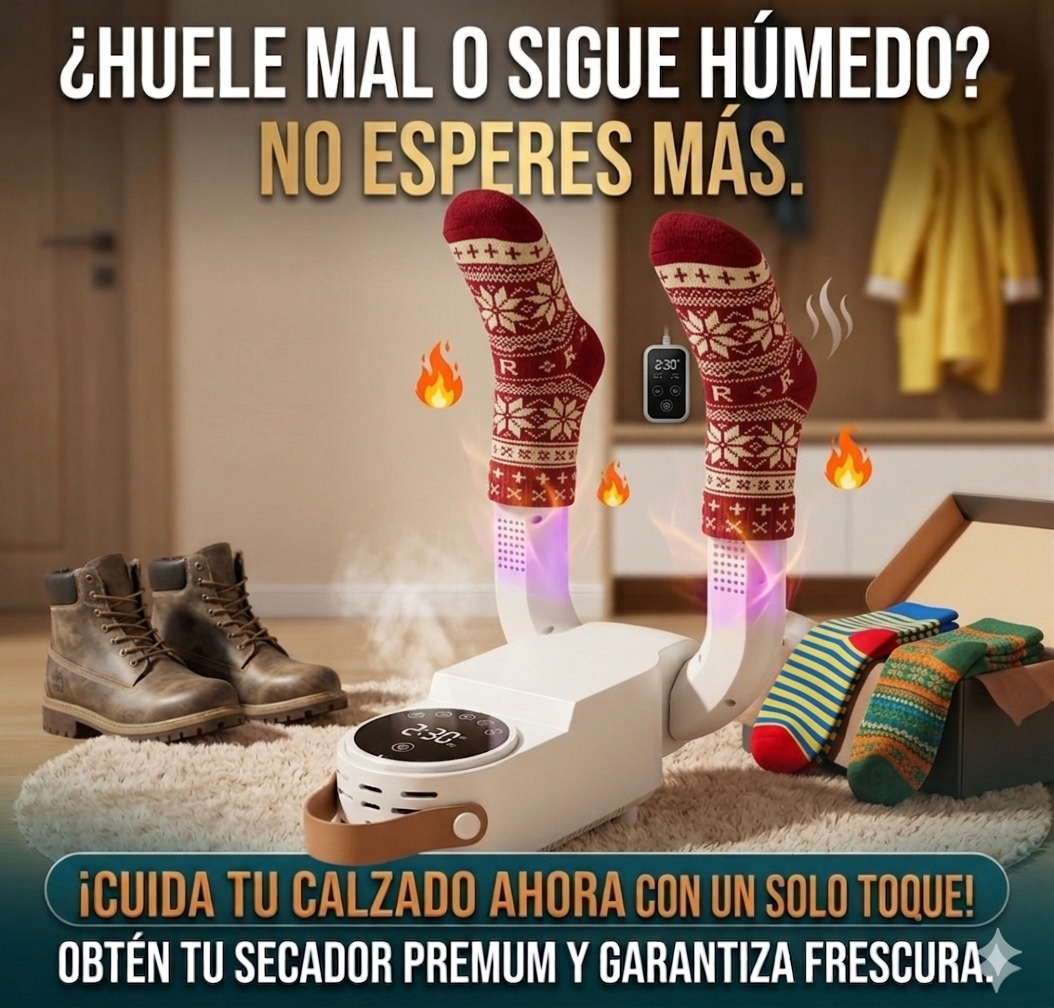 Secador de Zapatos - Elimina Humedad y Bacterias Fácilmente