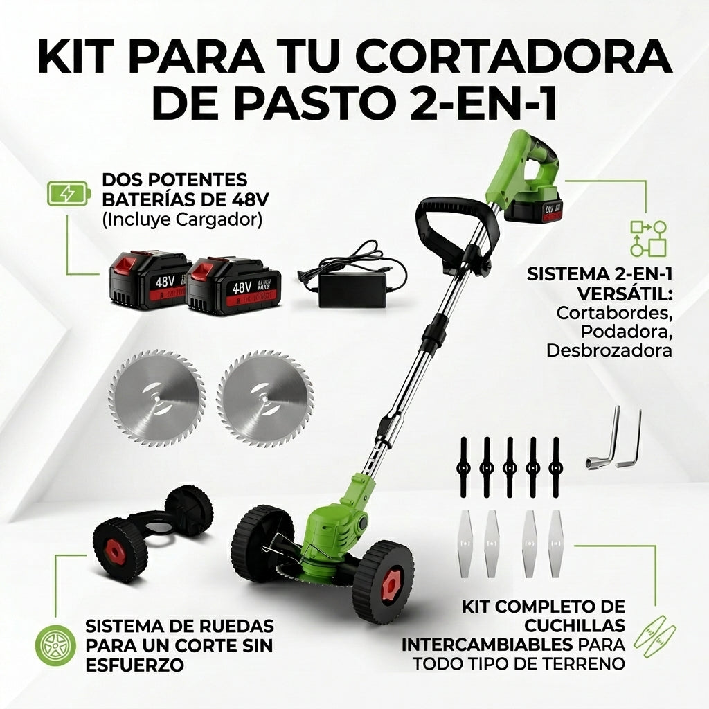 CORTADORA DE PASTO - Mantén tu jardín ordenado sin pasar horas trabajando