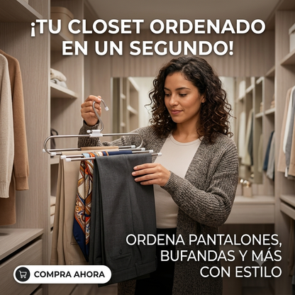 Colgador Multifuncional - Multiplica Espacio - Closet Más Amplio en Minutos