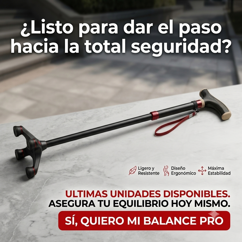 Bastón Balance Pro - Soporte Seguro - Recupera la confianza para caminar cada día