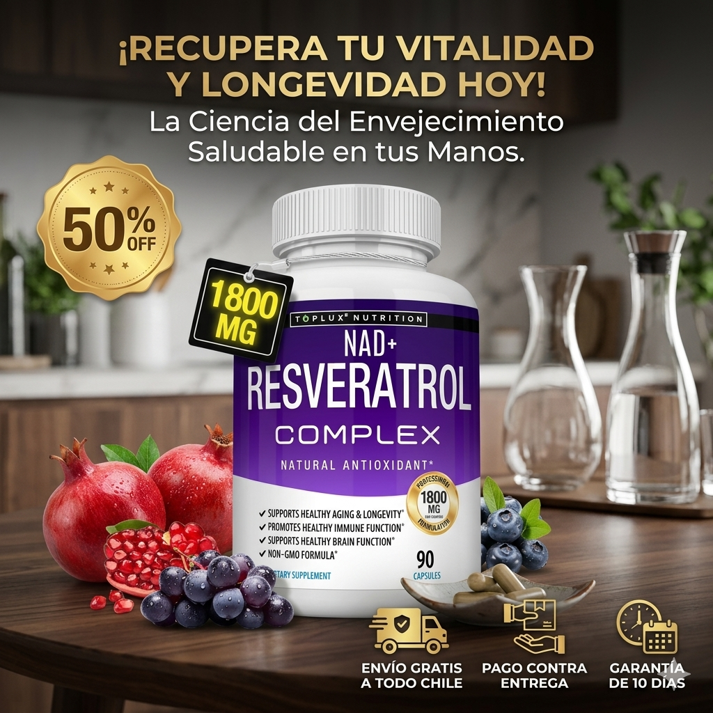 NAD+ Resveratrol Complex - Energía Celular y Juventud Natural