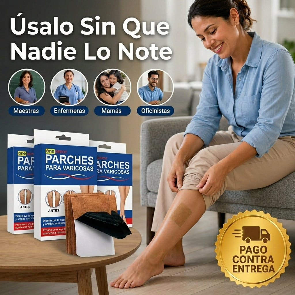 Parches Para Varices - Alivio Diario de Piernas - Recupera comodidad y ligereza cada día