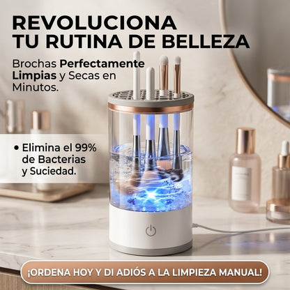 Limpiador Eléctrico de Brochas de Maquillaje - Brochas impecables en minutos sin esfuerzo