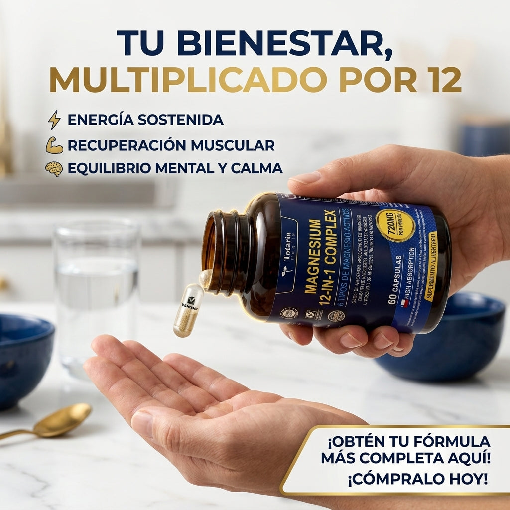 Magnesium 12 en 1 Complex - Energía y Descanso - Recupera tu bienestar físico y mental