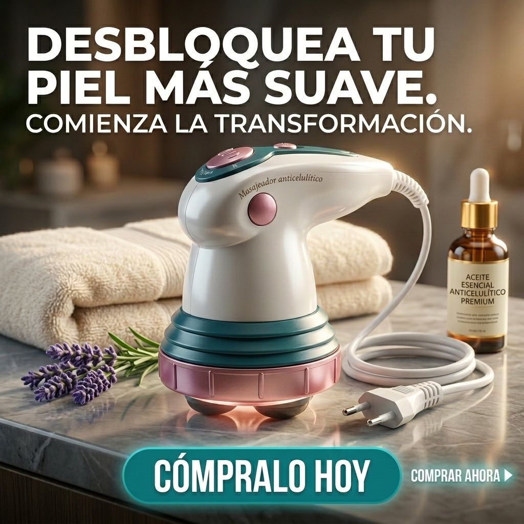 Masajeador Corporal Anticelulitis - Reafirma y Reduce - Combate la Celulitis Desde Casa