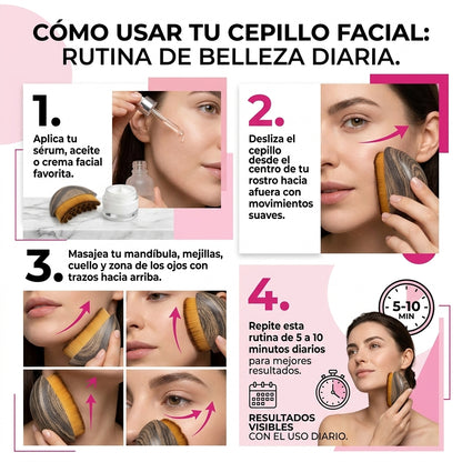 Cepillo Drenaje Linfático - Drenaje Facial - Ayuda a Definir Mandíbula y Desinflamar Naturalmente